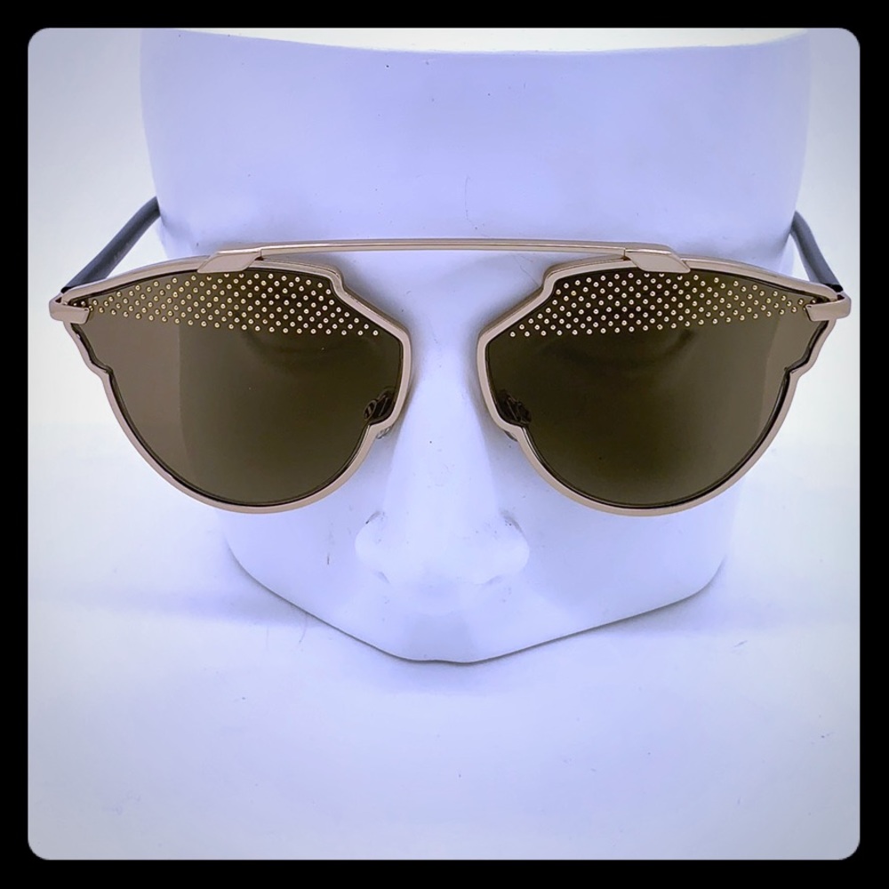 Christian Dior So Real Studded Gold Sunglasses